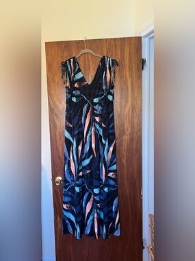 iman boho chic maxi dress IMAN Cotton Maxi Kaftan - Black Flounces Abaya
